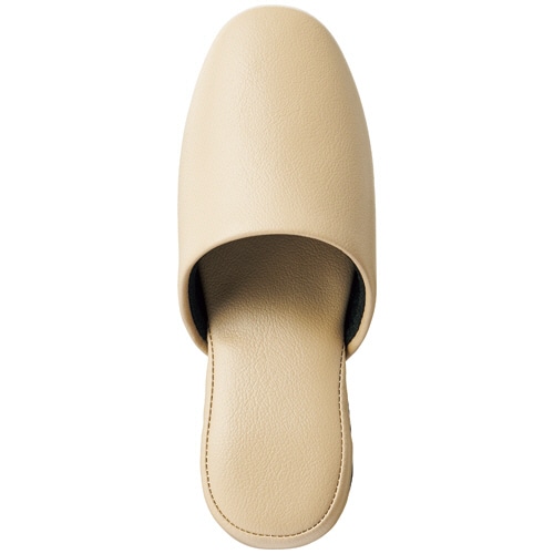 PVCスリッパ 前とじ Mサイズ ベージュ 1セット(5足)(ご注文単位1セット)【直送品】