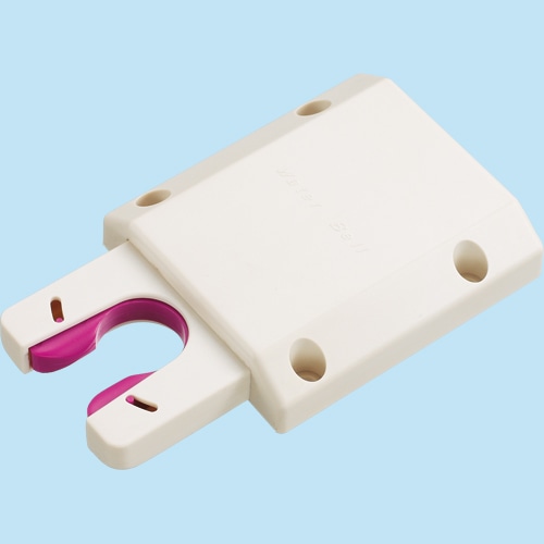 ディー・エル・エム　後付けプッシュ式ステッキホルダー　ステッキjam　M13588　ホワイト　JU-ST00008　1セット（5個）（ご注文単位1セット）【直送品】