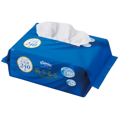 日本製紙クレシア クリネックスティシュー ローション 肌うるる ソフトパック 240組/個 1セット(24個)(ご注文単位1セット)【直送品】