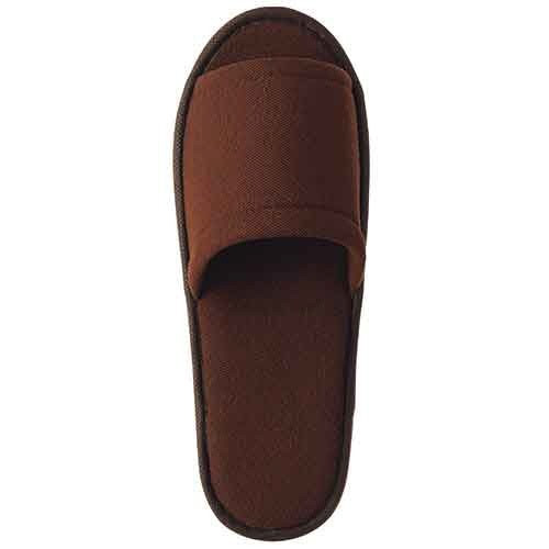 TANOSEE　ソフトニットスリッパ　大人用　ブラウン　1セット（200足：5足×40パック）（ご注文単位1セット）【直送品】