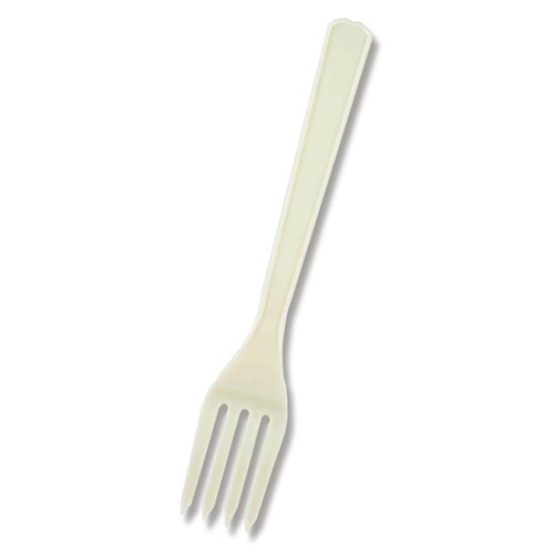 シモジマ HEIKO プラスチックフォーク 16cm アイボリー 単袋 #004513003 1セット(1000本:100本×10パック)(ご注文単位1セット)【直送品】