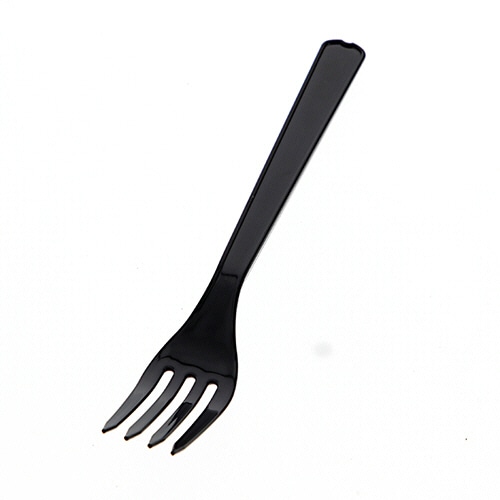 シモジマ　HEIKO　プラスチックフォーク　16cm　黒　単袋　#004513024　1セット（1000本：100本×10パック）（ご注文単位1セット）【直送品】