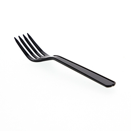 シモジマ HEIKO プラスチックフォーク 16cm 黒 単袋 #004513024 1セット(1000本:100本×10パック)(ご注文単位1セット)【直送品】