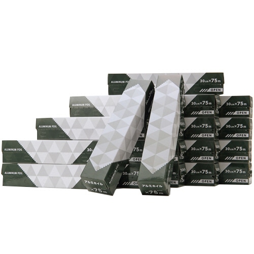 TANOSEE 業務用アルミホイル 30cm×75m 1セット(20本)(ご注文単位1セット)【直送品】