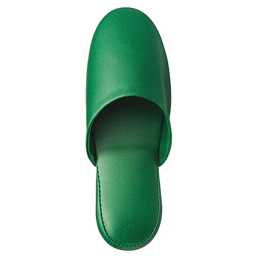 オーミケンシ 高周波レザースリッパ グリーン 1セット(10足)(ご注文単位1セット)【直送品】
