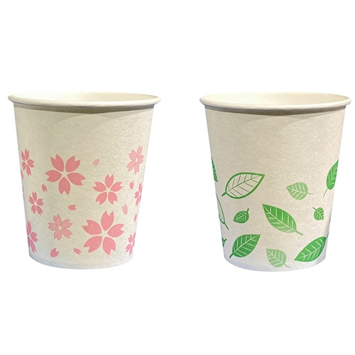 ファーストレイト　ペーパーカップ　ロースタッキング仕様　桜＆葉っぱ　150ml（5オンス）　FR-5361　1セット（4000個：1000個×4パック）（ご注文単位1セット）【直送品】