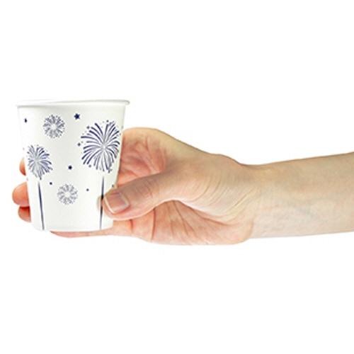 ファーストレイト ペーパーカップ ロースタッキング仕様 インディゴ(花火・草原) 150ml(5オンス) FR-5363 1セット(4000個:1000個×4パック)(ご注文単位1セット)【直送品】
