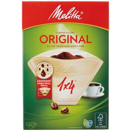 メリタ　オリジナル　ナチュラルブラウン　1×4　4～8杯用　PO-148B　1セット（240枚：80枚×3箱）（ご注文単位1セット）【直送品】