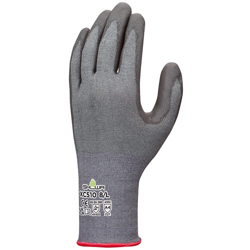 ショーワグローブ　XC510　フォルテックスウレタンパーム手袋　M　グレー　XC510-M　1セット（60双）（ご注文単位1セット）【直送品】
