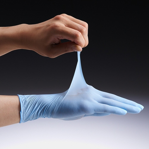 ショーワグローブ　No.8810　ニトリスト・ニューフィット　パウダーフリー　M　ブルー　NO.8810-M　1セット（1000枚：100枚×10箱）（ご注文単位1セット）【直送品】