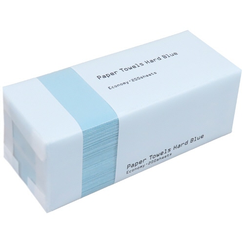 TANOSEE　ペーパータオル　ハードタイプ・ブルー（エコノミー）　200枚／パック　1セット（210パック：42パック×5ケース）（ご注文単位1セット）【直送品】