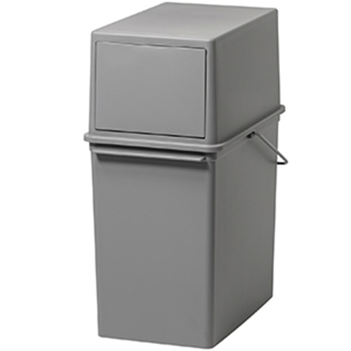 ライクイット フロントオープントラッシュビン スリム 17L グレー LBD-05-GY 1台(ご注文単位1台)【直送品】