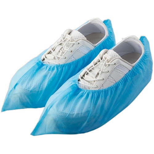 クラフトマン 不織布シューズカバー ブルー SF-005B 100枚/パック（ご注文単位1パック）【直送品】