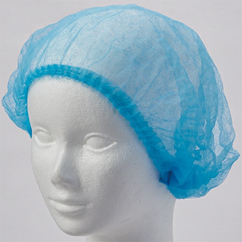 クラフトマン 不織布ヘアキャップ ジャバラタイプ ブルー SF-003B 100枚/パック(ご注文単位1パック)【直送品】