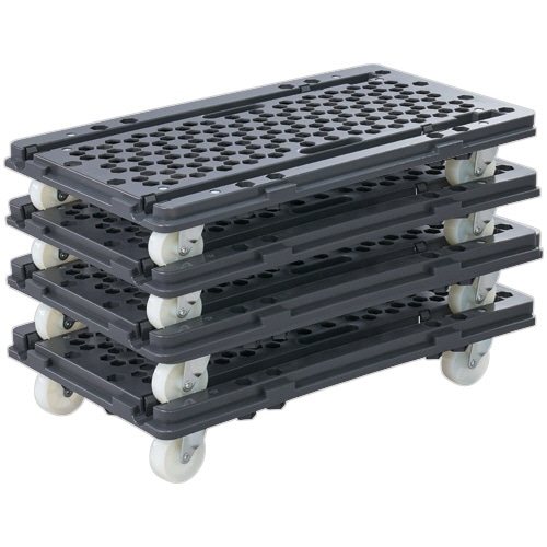 日東 マルチ台車 ナイロンキャスター NTC-N75GY 1台(ご注文単位1台)【直送品】