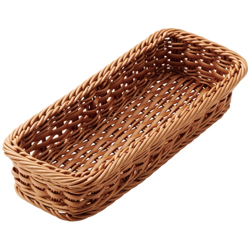 トーダイ PPラタン カトラリーバスケット 大 ブラウン 1個（ご注文単位1個）【直送品】