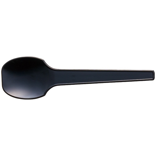 シモジマ HEIKO プラスチックスプーン 10cm 黒 単袋 #004513016 100本/パック（ご注文単位1パック）【直送品】