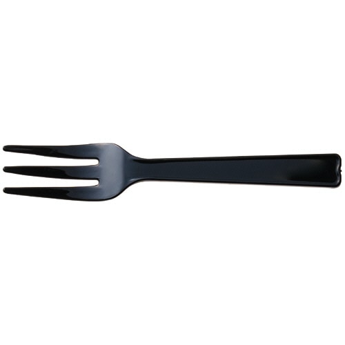 シモジマ HEIKO プラスチックフォーク 12cm 黒 単袋 #004513021 100本/パック（ご注文単位1パック）【直送品】