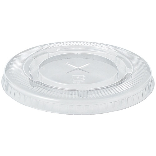 サンナップ PETクリアーカップ用共通フタ CL92-100F 100個/パック（ご注文単位1パック）【直送品】