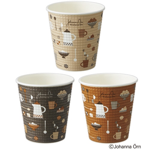 TANOSEE エンボスカップ Fika フィーカ 210mL 7オンス 50個/パック(ご注文単位1パック)【直送品】