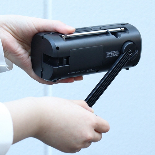 ドリテック さすだけ充電ラジオライト3 ブラック PR-323RBK 1台(ご注文単位1台)【直送品】