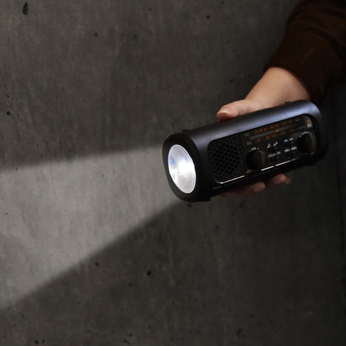 ドリテック さすだけ充電ラジオライト3 ブラック PR-323RBK 1台(ご注文単位1台)【直送品】