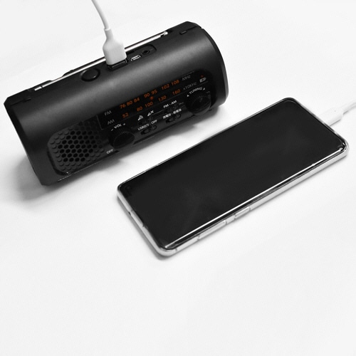 ドリテック さすだけ充電ラジオライト3 ブラック PR-323RBK 1台(ご注文単位1台)【直送品】