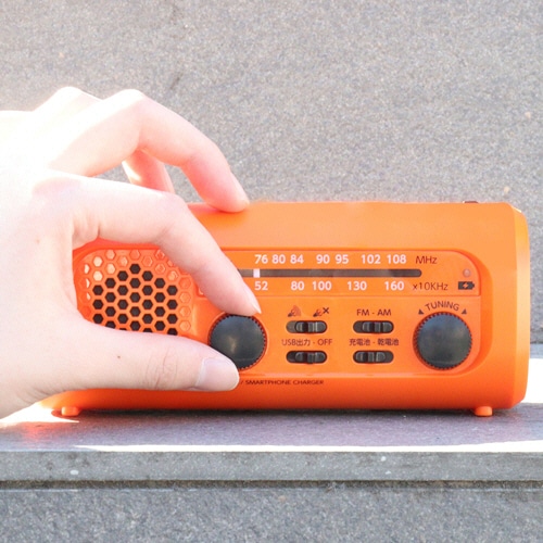 ドリテック さすだけ充電ラジオライト3 オレンジ PR-323ROR 1台(ご注文単位1台)【直送品】