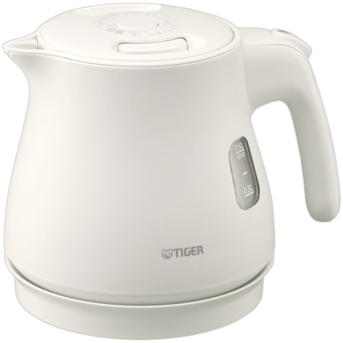 タイガー魔法瓶 蒸気レス電気ケトル 0.6L マットホワイト PCV-A060WM 1台（ご注文単位1台）【直送品】