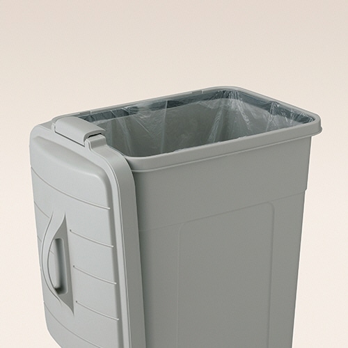 リス WORK&WORK バイオペール 角型 45D 47L 本体 グレー DS-986-770-0 1個/台(ご注文単位1台)【直送品】