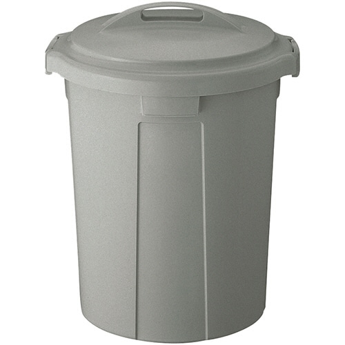 リス WORK&WORK バイオペール 丸型 75L 本体 グレー DS-986-778-0 1個/台(ご注文単位1台)【直送品】