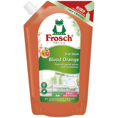 旭化成ホームプロダクツ フロッシュ 食器用洗剤 ブラッドオレンジ 詰替用 800mL 1本（ご注文単位1本）【直送品】