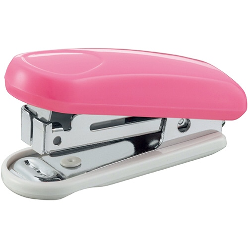 ライオン事務器 ステープラ 楽ホッチミニ 15枚とじ ピンク S-15P 1個(ご注文単位1個)【直送品】