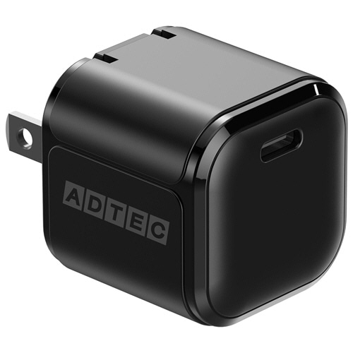 アドテック PowerDelivery対応 GaN AC充電器 45W ブラック APD-V045C-BK 1個(ご注文単位1個)【直送品】