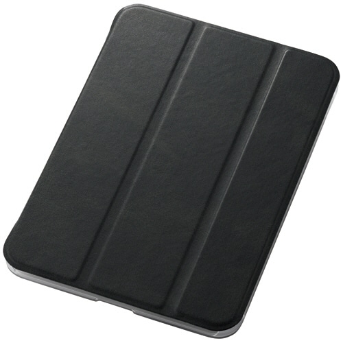 エレコム iPad mini 第6世代/手帳型/背面クリア/ソフトレザー/2アングル ブラック TB-A21SWV2BK 1個(ご注文単位1個)【直送品】