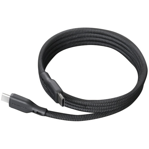 オウルテック 磁力でまとまるマグネットケーブル Type-C to Type-C PD60W充電 ブラック 1.0m OWL-CBMGCC10-BK 1本（ご注文単位1本）【直送品】