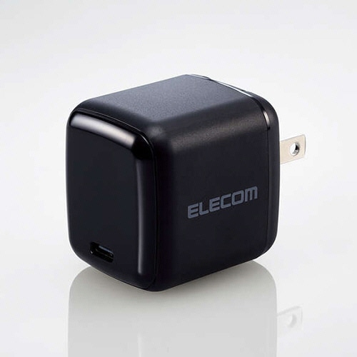 エレコム USB PowerDelivery 65W AC充電器(C-Cケーブル付属/2m) ブラック ACDC-PD8765BK 1個（ご注文単位1個）【直送品】