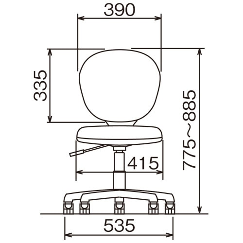 ナカバヤシ 抗菌レザーチェア ブルー RZC-273BL 1脚/台（ご注文単位1台）【直送品】