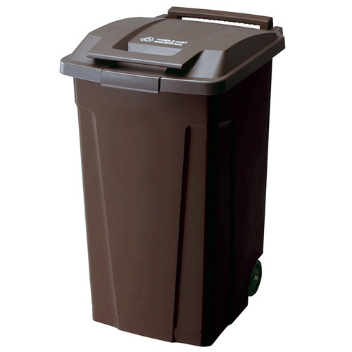 アスベル SPハンドル付ダストボックス90 2輪キャスター付 90L ブラウン 6728BR 1台（ご注文単位1台）【直送品】