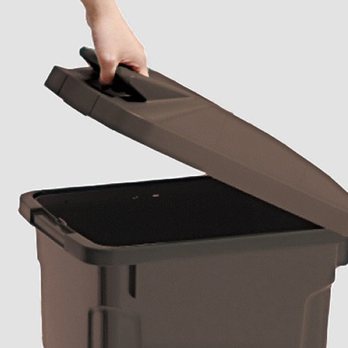 アスベル SPハンドル付ダストボックス90 2輪キャスター付 90L ブラウン 6728BR 1台(ご注文単位1台)【直送品】