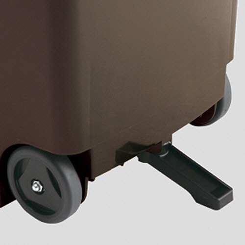 アスベル SPハンドル付ダストボックス90 2輪キャスター付 90L ブラウン 6728BR 1台(ご注文単位1台)【直送品】