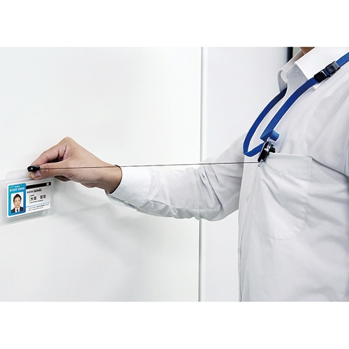 ソニック プロ耐リール 吊下げ名札 防水チャック 青 NF-2184-B 1個(ご注文単位1個)【直送品】