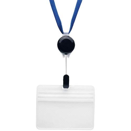 ソニック プロ耐リール 吊下げ名札 防水チャック 黒 NF-2184-D 1個(ご注文単位1個)【直送品】