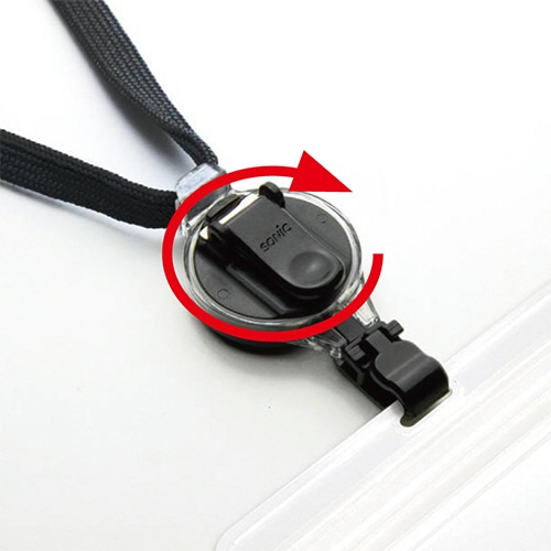 ソニック プロ耐リール 吊下げ名札 防水チャック 黒 NF-2184-D 1個(ご注文単位1個)【直送品】