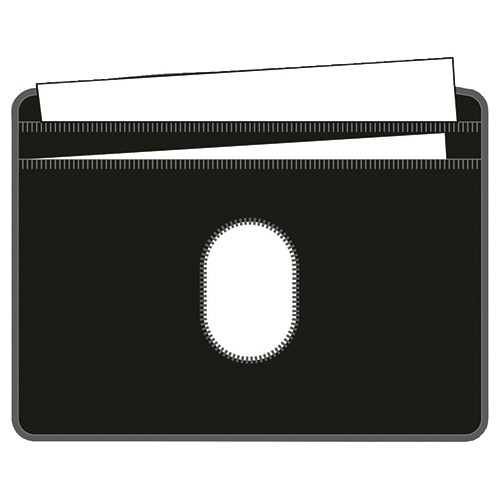 オープン工業 吊下げ名札 リール式 レザー調 ヨコ名刺サイズ 青 NL-25P-BU 1個(ご注文単位1個)【直送品】