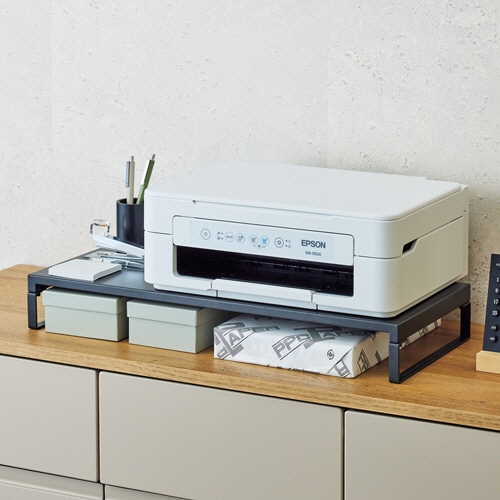 リヒトラブ 机上台 ロータイプ W590×D250×H80mm マットブラック A-7332-124 1台(ご注文単位1台)【直送品】