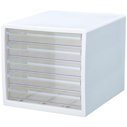 ストリックスデザイン レターケース A4タテ 浅5段 ホワイト HS-916 1台（ご注文単位1台）【直送品】