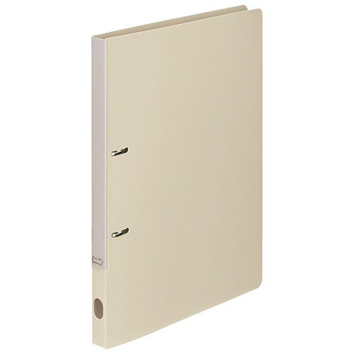 TANOSEE スマートスリムリングファイル(OBP配合) A4タテ 2穴 180枚収容 リング内径22mm 背幅27mm サンドベージュ 1冊（ご注文単位1冊）【直送品】