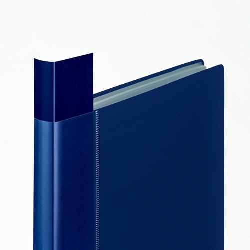 TANOSEE スリムクリヤーブック(OBP配合) A4タテ 20ポケット ネイビーブルー 1冊（ご注文単位1冊）【直送品】