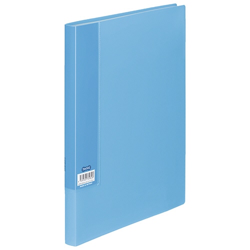 TANOSEE スリムクリヤーブック(OBP配合) A4タテ 40ポケット ライトブルー 1冊(ご注文単位1冊)【直送品】